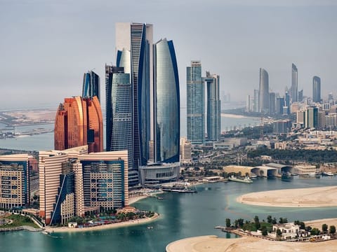Abu Dhabi skyline. The UAE economy posted rapid growth in the non-oil private sector economic activity in December according to the latest Purchasing Managers’ Index (PMI) data.