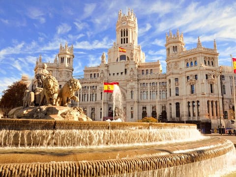 The famous Cibeles fountain in Madrid, Spain.