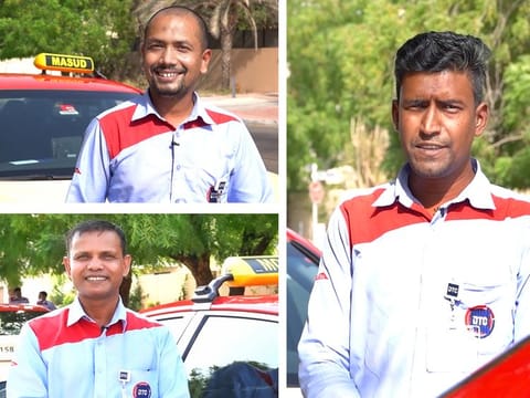 Clockwise, from top-left: Masud, Mahabubur and Monsur -- the three Dubai taxi drivers who are among the 638 to have been honoured by RTA.   