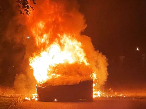Two crews of firefighters worked on the scene for over three hours dealing with the emergency.