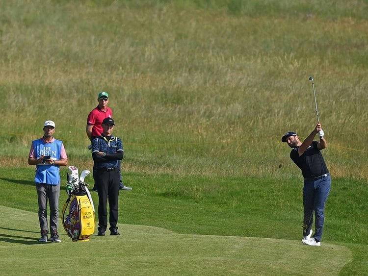 Spain's Jon Rahm during a practice round ahead of The Open 