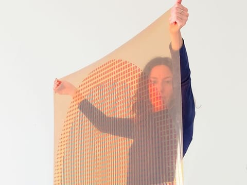Dutch solar designer Marjan van Aubel’s vibrant panels for the Netherlands Pavilion are a splash of colour against the backdrop of metallic ones so ubiquitous in our eco-conscious era.