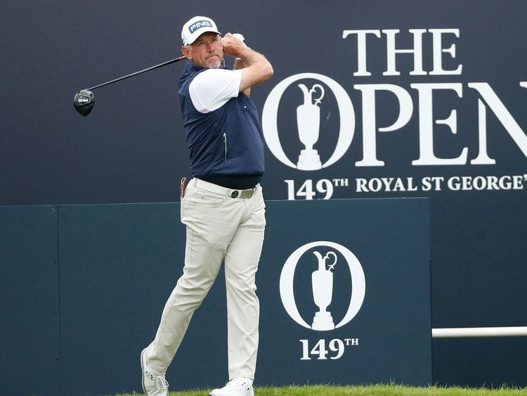 Lee Westwood is in good spirits ahead of The Open