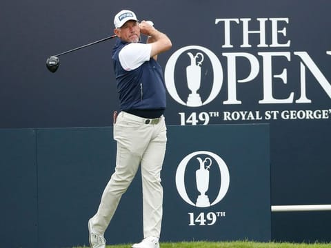 Lee Westwood is in good spirits ahead of The Open