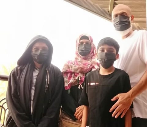 Dr Farhana Naz Amir with her family.