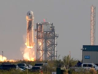 Photos: World's richest man Jeff Bezos blasts off into space