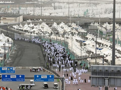 General view during the annual Hajj pilgrimage in Mina, near the holy city of Mecca on July 20, 2021. 