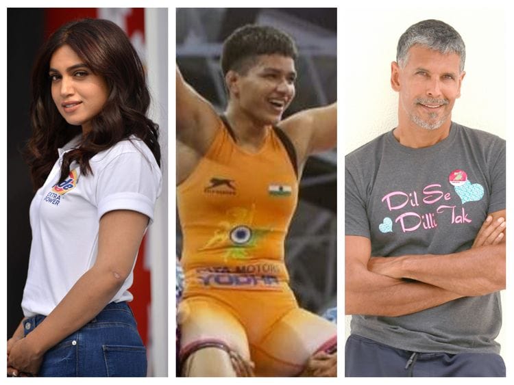 Bhumi Pednekar, Priya Malik and Milind Soman