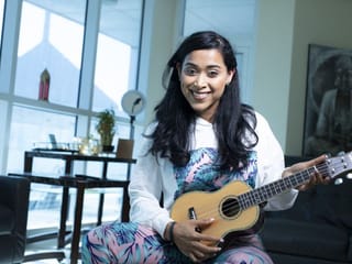 Shweta Subram at her home in Dubai Marina