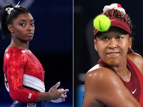 Simone Biles (left) and Naomi Osaka did the athletes' community a great favour by bringing to light their own mental health issues.