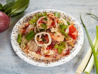 A recipe from Thailand: Mixed glass noodle salad