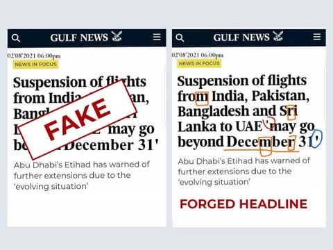 Fake headline