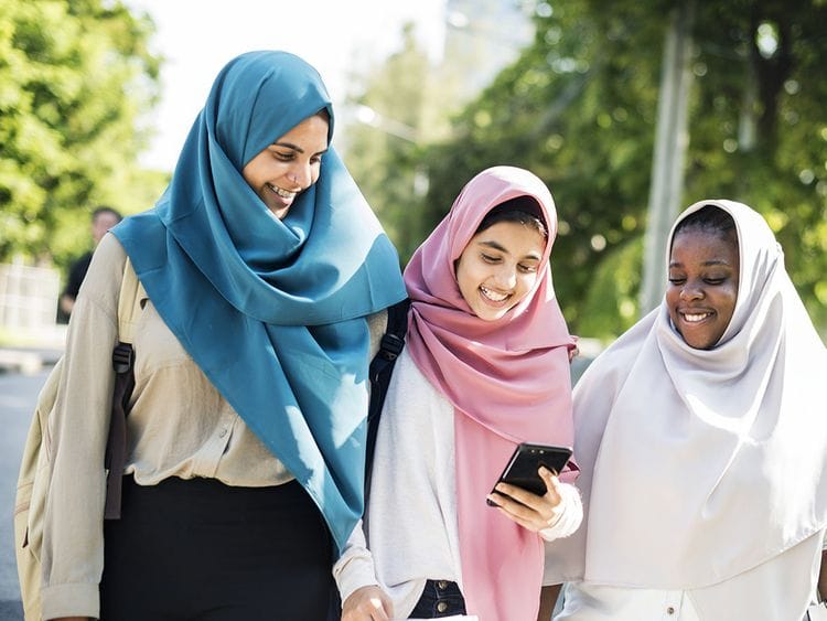 Stock Arab Youth students