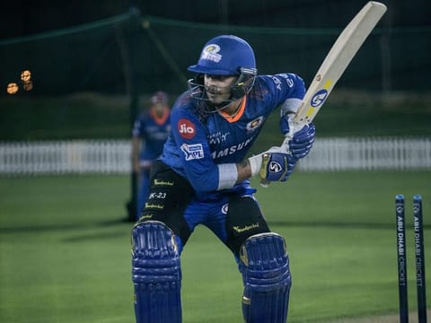 The boy who could be king: Ishan Kishan knocks at the Mumbai Indians nets during the IPL last season.
