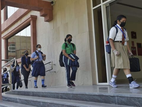 Students return to Indian High School in Dubai for face to face learning after the summer vacation. | Above: Photo for illustrative purposes only.