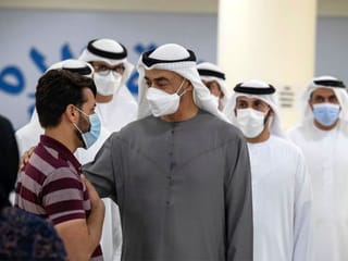 Photos: Mohamed bin Zayed visits Emirates Humanitarian City, reviews facilities provided to families from Afghanistan