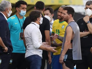 Look! Brazil vs Argentina World Cup qualifier abandoned as COVID-19 health authorities invade pitch