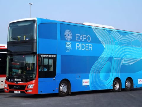  One of the 'Expo Rider' buses to be deployed by RTA.
