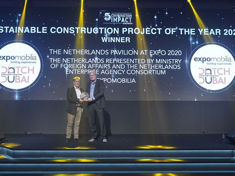 From L to R : Frank Marreau, Managing Director, Expomobilia and Niels Bouwman, Director – The Netherlands Pavilion at Expo 2020 Dubai’