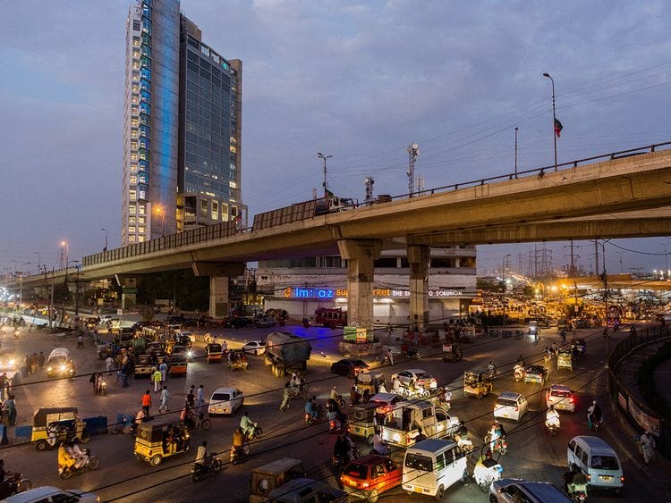 Stock Karachi city Pakistan economy