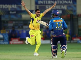 IPL in UAE: Look! Best of the action between Chennai Super Kings and Mumbai Indians at Dubai International Cricket Stadium