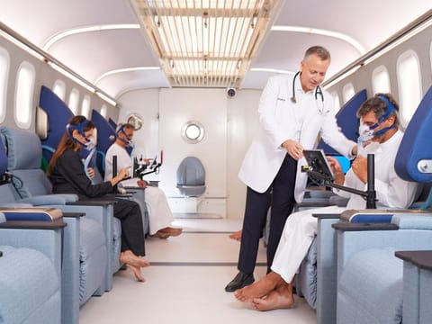The new treatment provides pure oxygen in a pressurized environment 