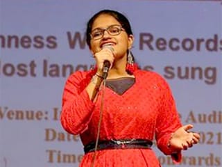 Indian girl in UAE sings in 120 languages, breaks Guinness World Record