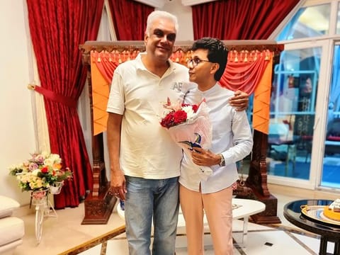 Anis Sajan with Satish Menon, CEO of Punjab Kings.