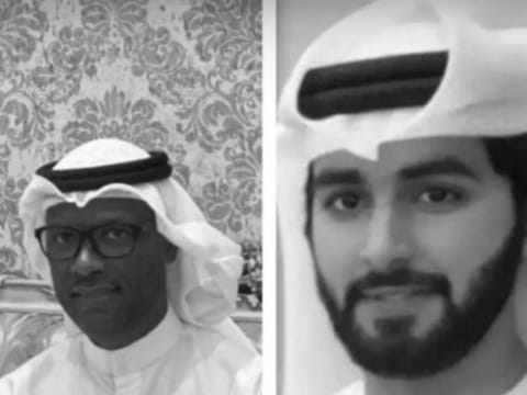 Lieutenant Pilot Khamis Saeed Al Houli and Lieutenant Pilot Nasser Muhammad Al Rashidi.