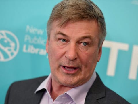 In this file photo taken on April 01, 2019, US actor Alec Baldwin attends the premiere of "The Public" at New York Public Library in New York City.