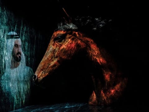  The Vision Pavilion at the Expo 2020 tells the inspirational tale of the relationship between His Highness Sheikh Mohammed bin Rashid Al Maktoum, Vice President and Prime Minister of the UAE, Minister of Defence and Ruler of Dubai and his champion horse Dubai Millennium. 