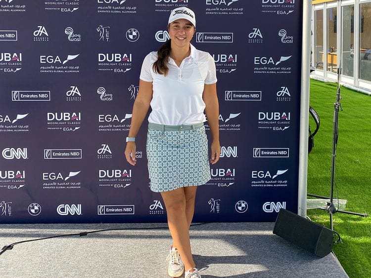Dubai-based Kristyna Napoleaova preparing for the Dubai Moonlight Classic