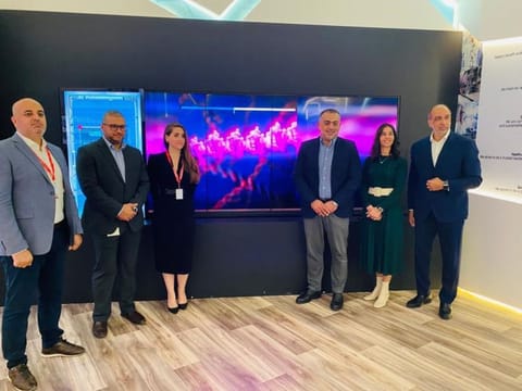 From left: Ibrahim Aqel, Ahmed Farouk, Marina Al Bada, Ahmed Baly, Joy Khoury and Jihad Al Kaissi at Expo 2020 Dubai.