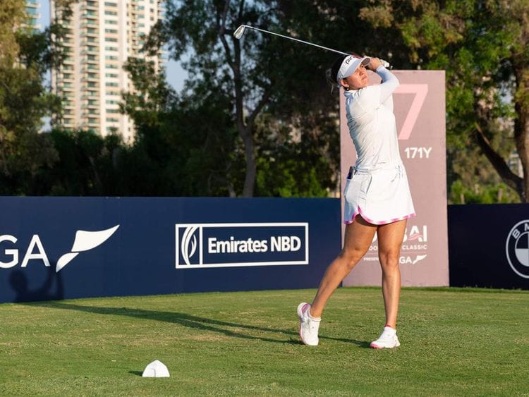Alison Muirhead in action at Dubai Moonlight Classic