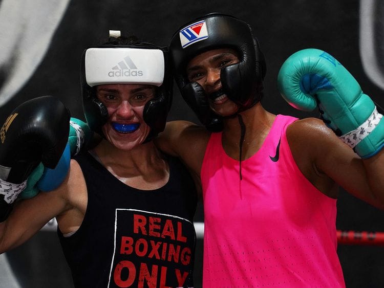 Ramla Ali, long-time friend of Kim Shannon, has been sparring will her former amateur rival at Real Boxing Only gym while Ramla visits Dubai for Expo 2020.