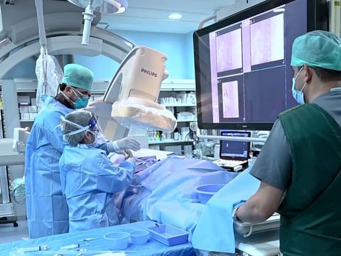 A stroke patient under treatment at a Seha-managed medical facility. 