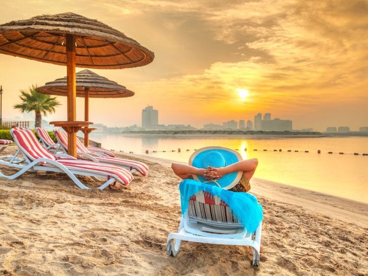 Dubai beach stock image