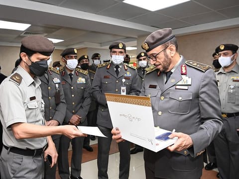 GDRFA-Dubai Director-General Lieutenant General Mohammed Ahmed Al Marri during his visit to the GDRFA-Dubai headquarters