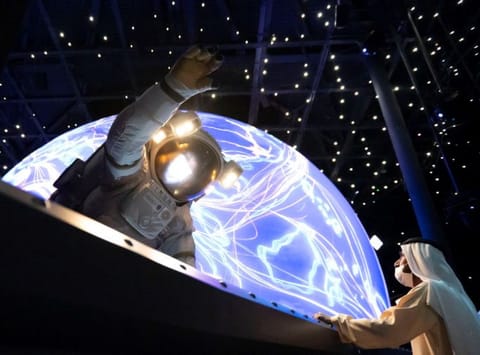 His Highness Sheikh Mohammed bin Rashid Al Maktoum toured Alif - The Mobility Pavilion today. The Mobility Pavilion highlights the key contributions of Arabs, starting with ancient explorations to the UAE’s contribution to space exploration