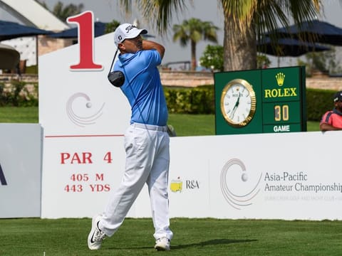 Radee in action at Dubai Creek Golf & Yacht Club