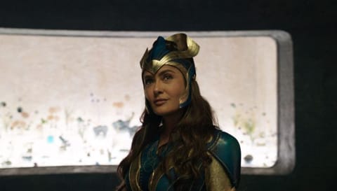 Ajak (Salma Hayek) in Marvel Studios' 'Eternals'.