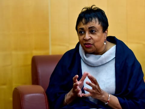 Carla Diane Hayden, 14th Librarian of Congress, at the Sharjah International Book Fair on Wednesday. 