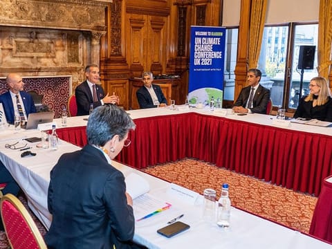 Dubai delegates during the COP26 conference in Glasgow 