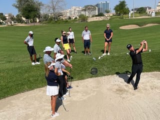Peter Cowen hosts workshop for his Academy pros at Jumeirah Golf Estates
