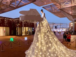 In photos: Pianist plays music in the air at Expo 2020 Dubai