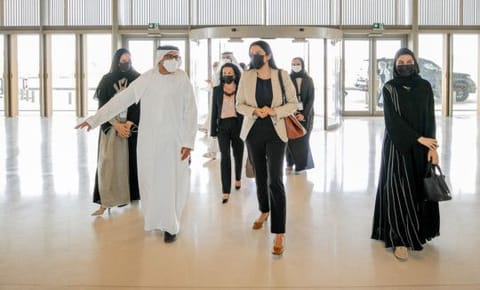 Sheikh Fahim Al Qasimi with Nathalie Kennedy.
