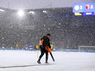 Look! Heavy snow hits Manchester City, Leicester, Tottenham matches in English Premier League 