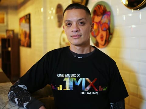 Filipino singer Bamboo at the 1MX press conference on December 1, 2021. 