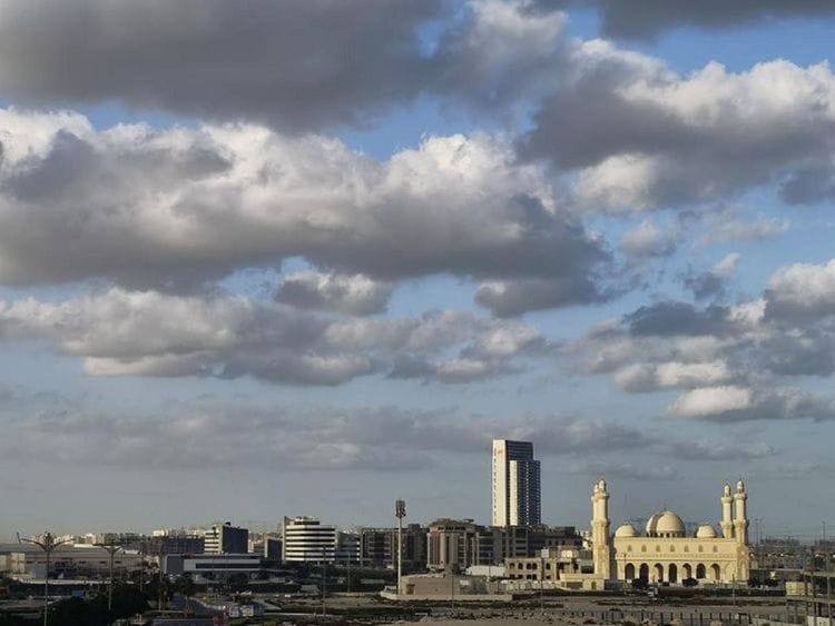 Rainy clouds in Dubai