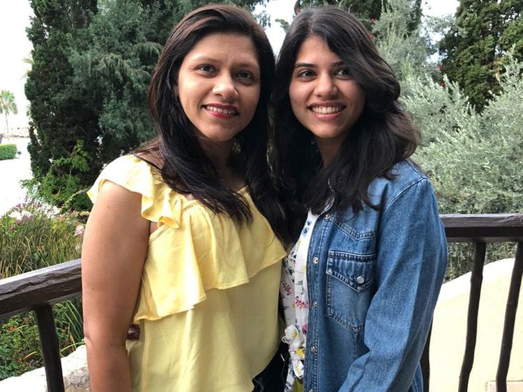 Cheyanne Kelly Lobo (right) with her mum.